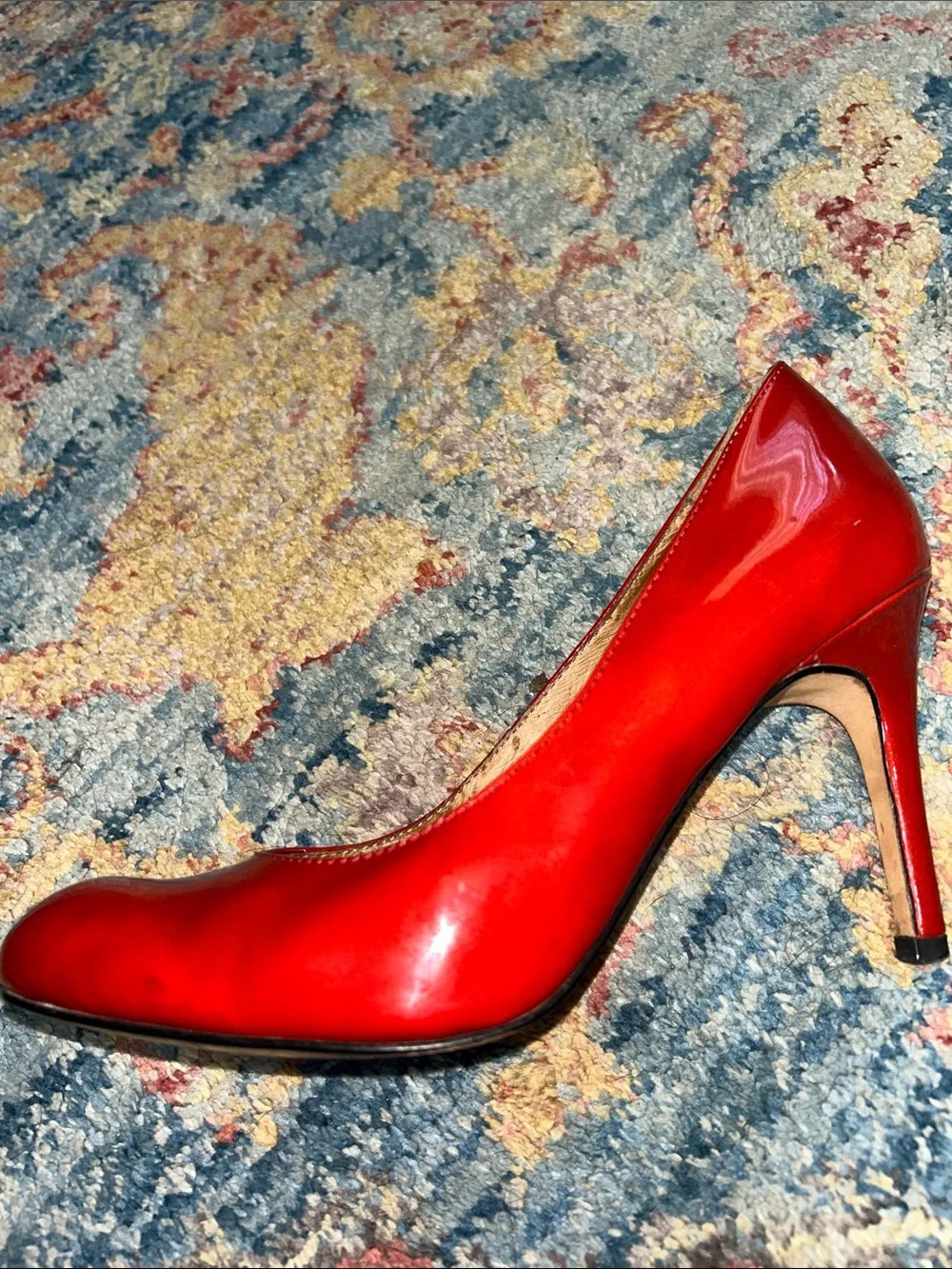 Corso Como Red Patent Round-Toe Pumps